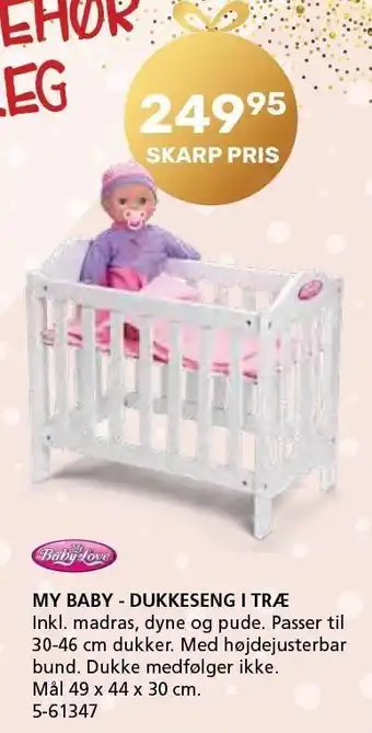 Kon-Tur My baby - dukkeseng i træ tilbud