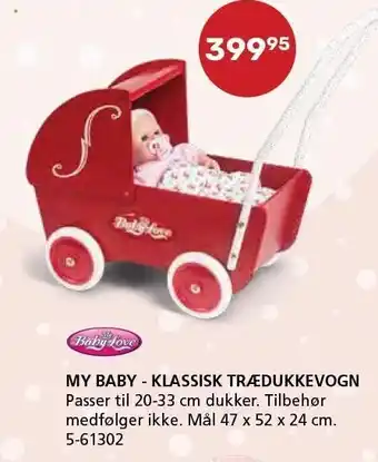 My baby - klassisk trædukkevogn