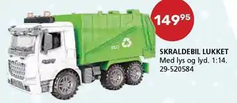 Skraldebil lukket
