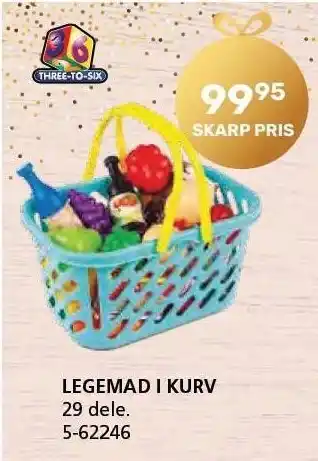 Legemad i kurv