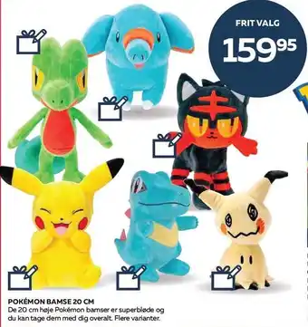 Bog & idé Pokémon bamse 20 cm tilbud