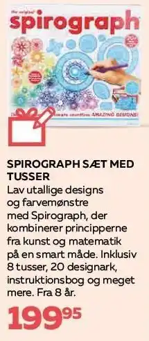 Bog & idé Spirograph sæt med tusser tilbud