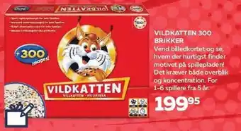 Bog & idé Vildkatten 300 brikker tilbud
