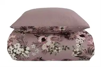 Home-tex Sengetøj dobbeltdyne 200x220 cm - flowers & dots lavendel - vendbart dobbelt dynebetræk - by night sengesæt tilbud