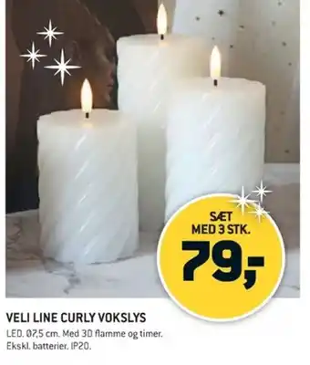 XL-BYG VELI LINE CURLY VOKSLYS tilbud