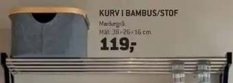XL-BYG KURV I BAMBUS/STOF tilbud