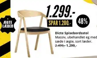 My Home Dicte Spisebordsstol tilbud
