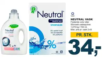 Let-Køb Neutral vaskepulver tilbud