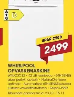Punkt1 Whirlpool opvaskemaskine tilbud