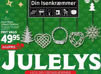 Karen blixen julepynt forsølvet