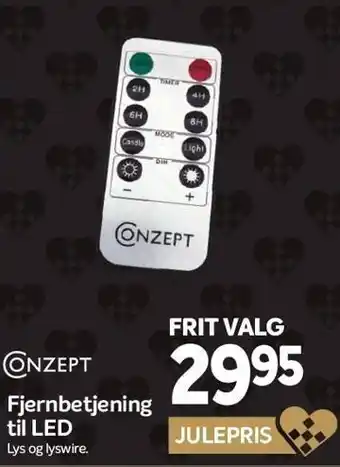 Din Isenkræmmer Conzept fjernbetjening til led tilbud