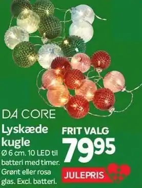 Din Isenkræmmer Da core lyskæde kugle tilbud