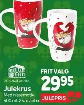 Din Isenkræmmer Det gamle apotek - julekrus tilbud