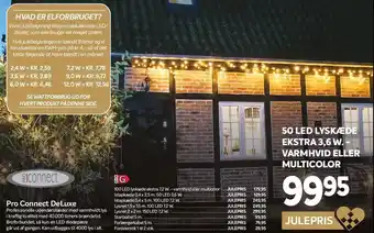 Din Isenkræmmer 50 led lyskæde ekstra 3,6 w. varmhvid eller multicolor tilbud