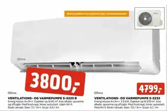 jem & fix Ventilations- og varmepumpe s-5225 b tilbud