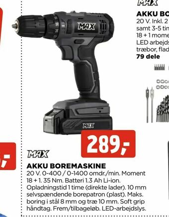 jem & fix Akku boremaskine tilbud