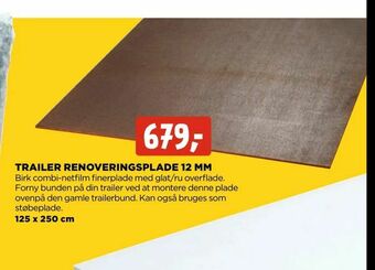 jem & fix Trailer renoveringsplade 12 mm tilbud