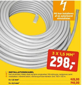 jem & fix Installationskabel tilbud