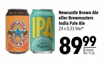 Newcastle Brown Ale eller Brewmasters India Pale Ale