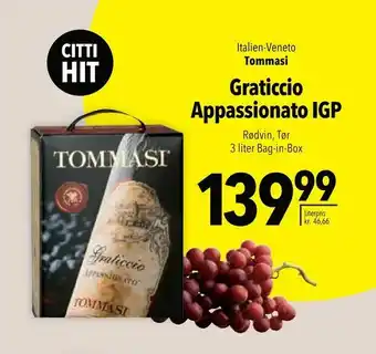 Citti Italien-Veneto Tommasi tilbud