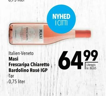 Citti Masi Frescaripa Chiaretto Bardolino Rosé IGP tilbud