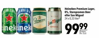 Citti Heineken Premium Lager, 0%, Staropramen Beer eller San Miguel tilbud