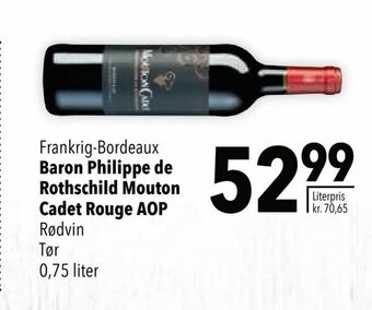 Baron Philippe de Rothschild Mouton Cadet Rouge AOP