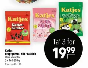 Citti Katjes Frugtgummi eller Lakrids tilbud