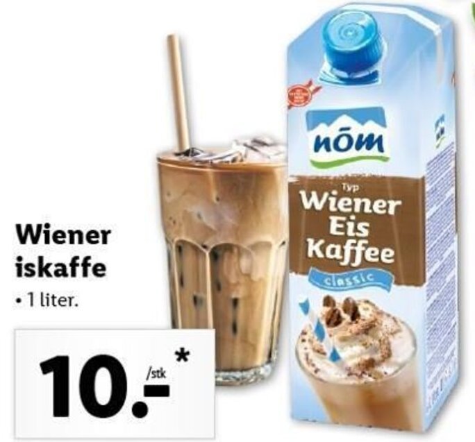 Wiener Iskaffe 1Liter tilbud hos Lidl