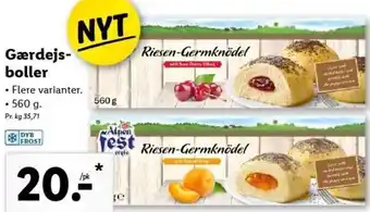 Lidl Gærdejs Boller 560g tilbud
