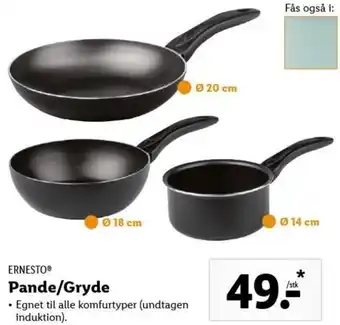 Lidl Ernesto Pande/Gryde tilbud