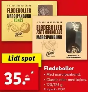 Lidl Flødeboller 120/124 g. tilbud