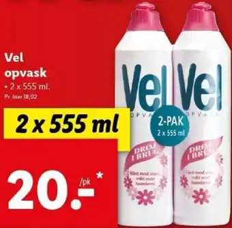Lidl Vel Opvask 2x555 ml tilbud
