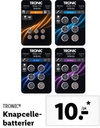 Lidl Tronic Knapcelle Batterier tilbud