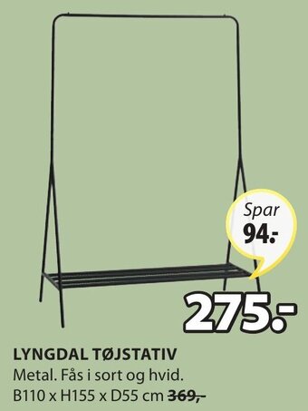 JYSK Lyngdal Tøjstativ tilbud