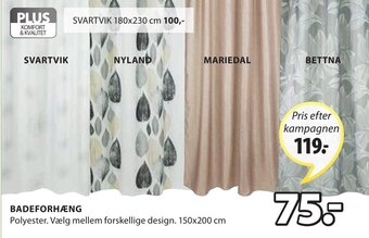 JYSK Badeforhæng tilbud