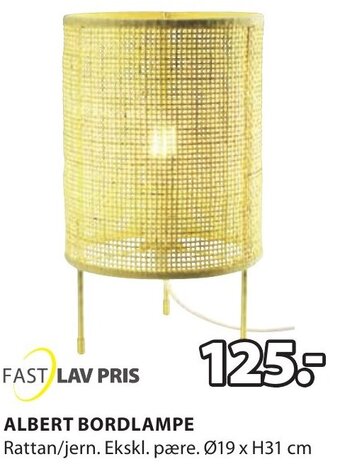 JYSK Albert Bordlampe tilbud