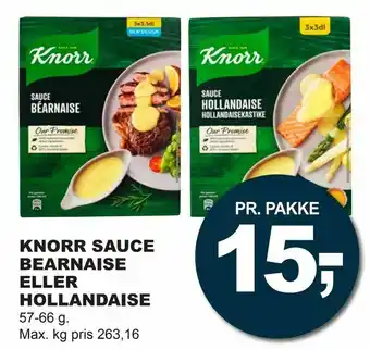 Let-Køb Knorr sauce bearnaise eller hollandaise tilbud