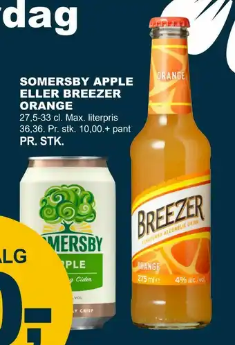 Let-Køb Somersby apple eller breezer orange tilbud