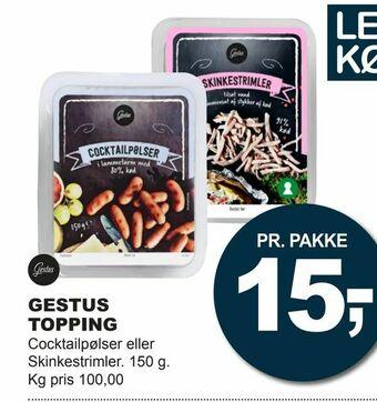 Let-Køb Gestus topping tilbud