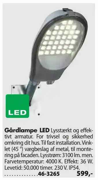 Biltema Gårdlampe LED tilbud