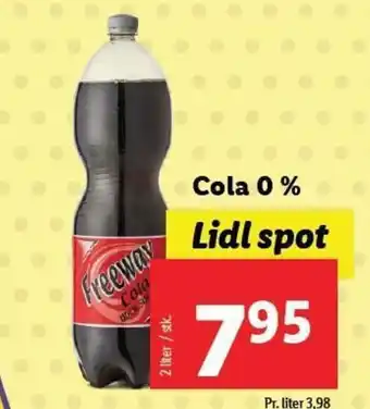 Lidl Cola 0 % tilbud