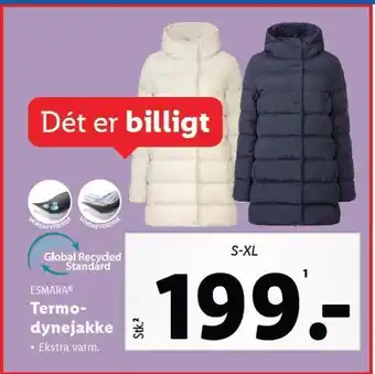 Lidl Termo- dynejakke tilbud