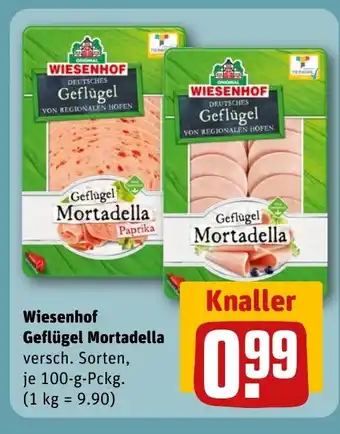 REWE DE Wiesenhof Geflügel Mortadella tilbud
