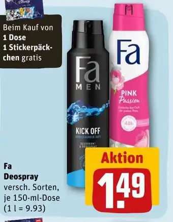 REWE DE Fa Deospray tilbud
