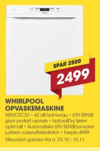 Punkt1 Whirlpool opvaskemaskine tilbud