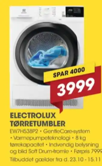 Punkt1 Electrolux tørretumbler tilbud