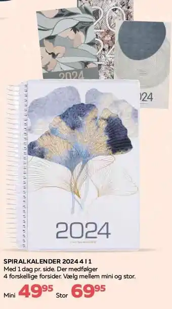 Bog & idé Spiralkalender 2024 4 i 1 tilbud