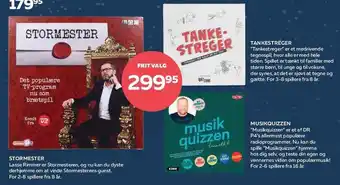 Bog & idé Stormester, tankestreger eller musikquizzen tilbud