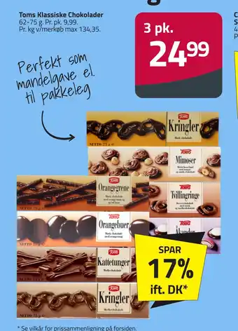 Fleggaard Toms klassiske chokolader tilbud